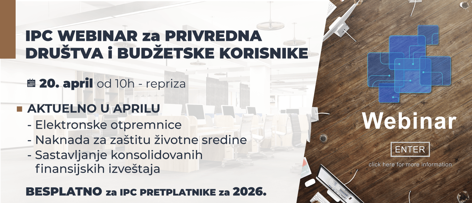 IPC webinar - AKTUELNO U APRILU
